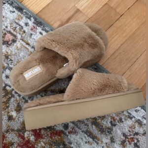 MukLuks platform slippers